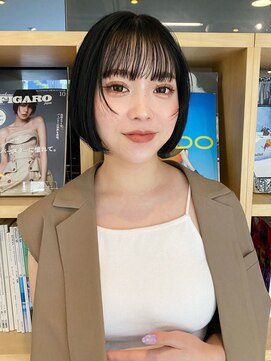 ケーツー心斎橋 クイーンズガーデン バイ ケーツー(K two QUEEN'S GARDEN by K two) 前髪ありボブ*ショートボブ*ナチュラルボブ*顔周りレイヤー*黒髪