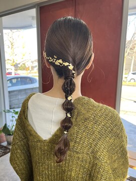 ヘアー バトン(hair vaton) 編みおろしアレンジ