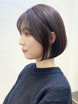 アンク(ank) 大人可愛い20代30代40代ボブ/切りっぱなしボブ/平行ボブ/丸み