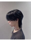 センターパートウルフ