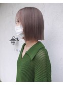 切りっぱなしボブ×ハイトーンカラー【四日市】