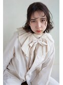 レディースボブスタイルゆる巻きダークブラウン