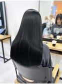 髪質改善トリートメントブリーチ無し縮毛矯正艶髪ストレート黒髪