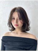 ゆるふわクラゲヘアー　顔周りレイヤー　暗めカラー
