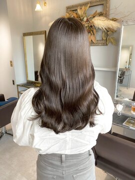 オズ 安積店(OZ) ミニウルフチェリーブラウンホワイトグレージュフェザーパーマ