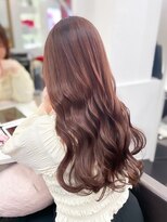 ミシェリー 新宿店(misherry)&nbsp;細めハイライトピンクブラウン姫カットレイヤーゆるめ韓国風巻き