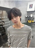 シースルーマッシュ/毛流れセンターパート/韓国風ヘア