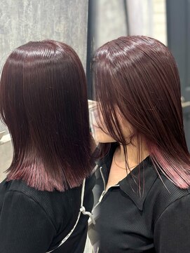 ジーナ 博多(Zina) インナーカラー＆レッドバイオレット