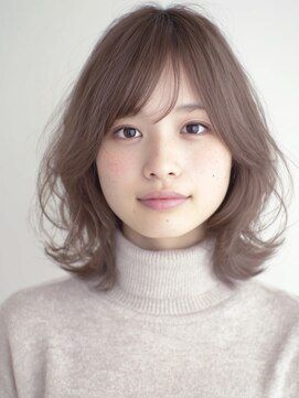 ノラキチジョウジ(NORA KICHIJOJI) 耳かけレイヤーカットハイライトカラーくびれミディ白髪染め