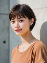 ロッソ ヘアアンドスパ 谷塚店(Rosso Hair&SPA)&nbsp;前髪顔まわりカット/外ハネボブ/丸みボブ/ショートボブ