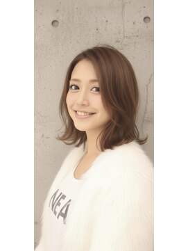 ミディアムレイヤースタイル