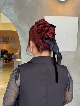 ヘアーブレイス(hair brace) 千葉駅/着物ヘア/大人ガーリー/ダークアッシュ/似合わせカット