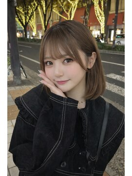 ブルーム 千葉ニュータウン(bloom) ミルクティー耳掛けボブ