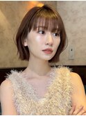 ☆春日☆ニュアンスウルフワンホンレイヤーダークブルーボブ41