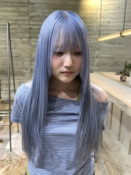 ヲタク 渋谷 代官山 恵比寿(wotaku.) ペールブルーハイトーンブルーシルバー水色カラーケアブリーチ