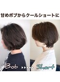 【WILLOW京橋/都島】甘めボブからハンサムショート（井下貴史)
