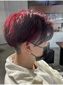 メンズマッシュ〈ブラック×ディープレッド〉