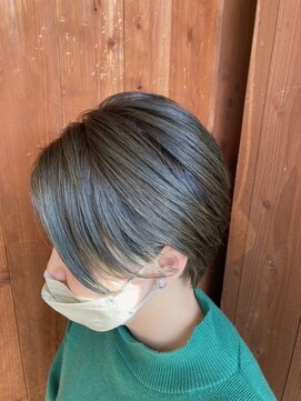 リミックス 飯塚店(Remix) ハンサムショート×カーキカラー◎20代30代40代50代