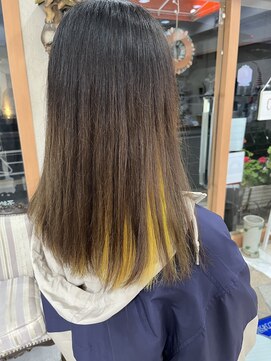 サユリ 高尾(SAYURI) インナーカラー*イエローカラー