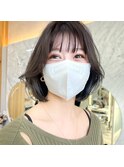 【修】20代30代40代◎透明感カラー×韓国切りぱなしボブ