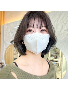 アフロートリノ(AFLOAT Leino) 【修】20代30代40代◎透明感カラー×韓国切りぱなしボブ