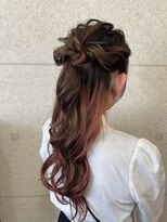 ハーフアップヘアセット