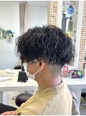メンズミディアムヘア ツイストスパイラル