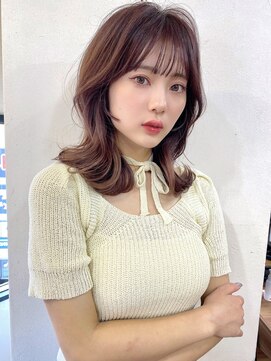 リコバイアフロート(riko by afloat) レイヤーカットミディアム/ラベンダーピンク