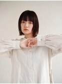 ミディアムヘア/斜めバング/グレージュカラー/甲府駅