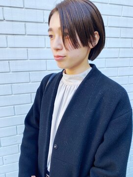 フェンヘアーアイス 中目黒(Fen.hair ici) 小顔大人美人ボブ黒髪グレージュダークアッシュモード