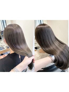 乾かすだけでキマるカット×髪質改善☆ブリーチ毛・エイジング毛も◎他店で断られた方もご相談下さい[大名]