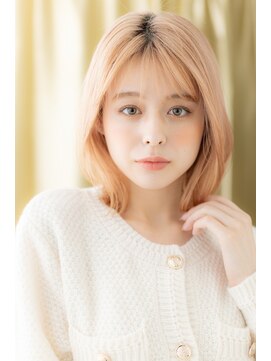 カバーヘア ブリス 戸田公園西口店(COVER HAIR bliss) 透明感アプリコットオレンジ小顔ウルフカットZ戸田公園10代20代