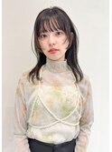顔周りカット 顔周りレイヤー ミディアム