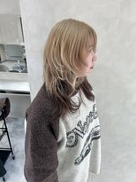 キング(K!ng)&nbsp;縮毛矯正髪質改善ハイライトレイヤーカット楠葉美容室エクステ