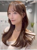 韓国ヘア/レイヤーカット/顔まわりカット/前髪カット/縮毛矯正