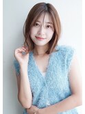 シースルーバングと大人のくびれボブ*白髪染め*30代40代50代