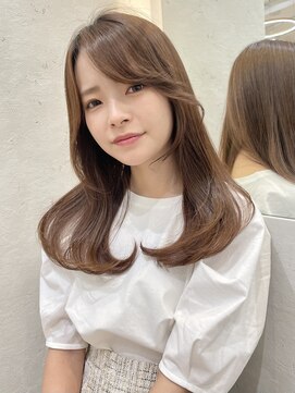 ロンドプランタン 恵比寿(Lond Printemps) ミニウルフレイヤーカット顔周り前髪韓国ミディアムロング恵比寿