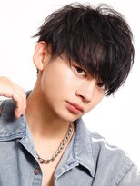 リップス 表参道店(LIPPS)&nbsp;【シャープパーマ】刈り上げ サイドパートマッシュ