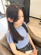 コース(CORS) 【CORS高崎】小顔顔周りカット韓国レイヤー　グレージュ髪質改善