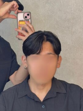 エクシア 六甲道店(EXCIA) 大人センターパート/ダウンパーマ/韓国メンズヘア