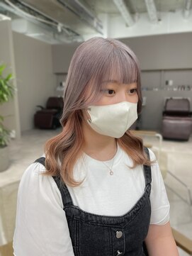 モリオフロムロンドン 大宮店(morio from London) 【インナーカラー/ツートーンカラー/コーラルピンク】