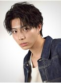 メンズ波巻きツイスパニュアンススパイラルスパイキーショート