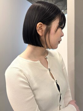 カノエ 福岡香椎店(canoe) タッセルボブ 顔周りカット 髪質改善 切りっぱなしボブ 小顔