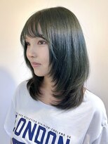 リリー シブヤ(Lilly shibuya)&nbsp;【Lilly渋谷】#オリーブ#ミディアムレイヤー#ウルフ#韓国