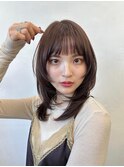 大人ガーリー/ミディアムレイヤーカット/似合わせカット