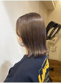 春◎アッシュブラウン外ハネボブ×ブリーチなし