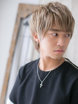 モッズヘア メン 上尾東口店(mod's hair men) ブリーチデザインカジュアル伸ばしかけウルフショートa上尾