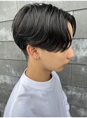 メンズマッシュセンターパートスパイラルパーマニュアンスパーマ
