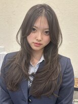 ライン(LINE)&nbsp;韓国風/レイヤー/前髪カット/オリーブ/透明感/ハッシュカット