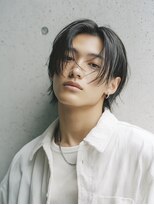 ダブルアール(RR MEN'S SALON)&nbsp;リバースセンターパート/ニュアンスウルフ/由比ヶ浜